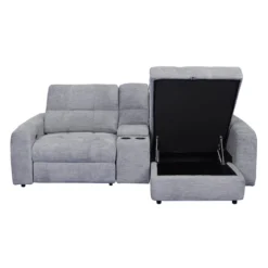 Causeuse modulaire électrique inclinable, chaise longue à droite avec rangement, et console - 3 mcx