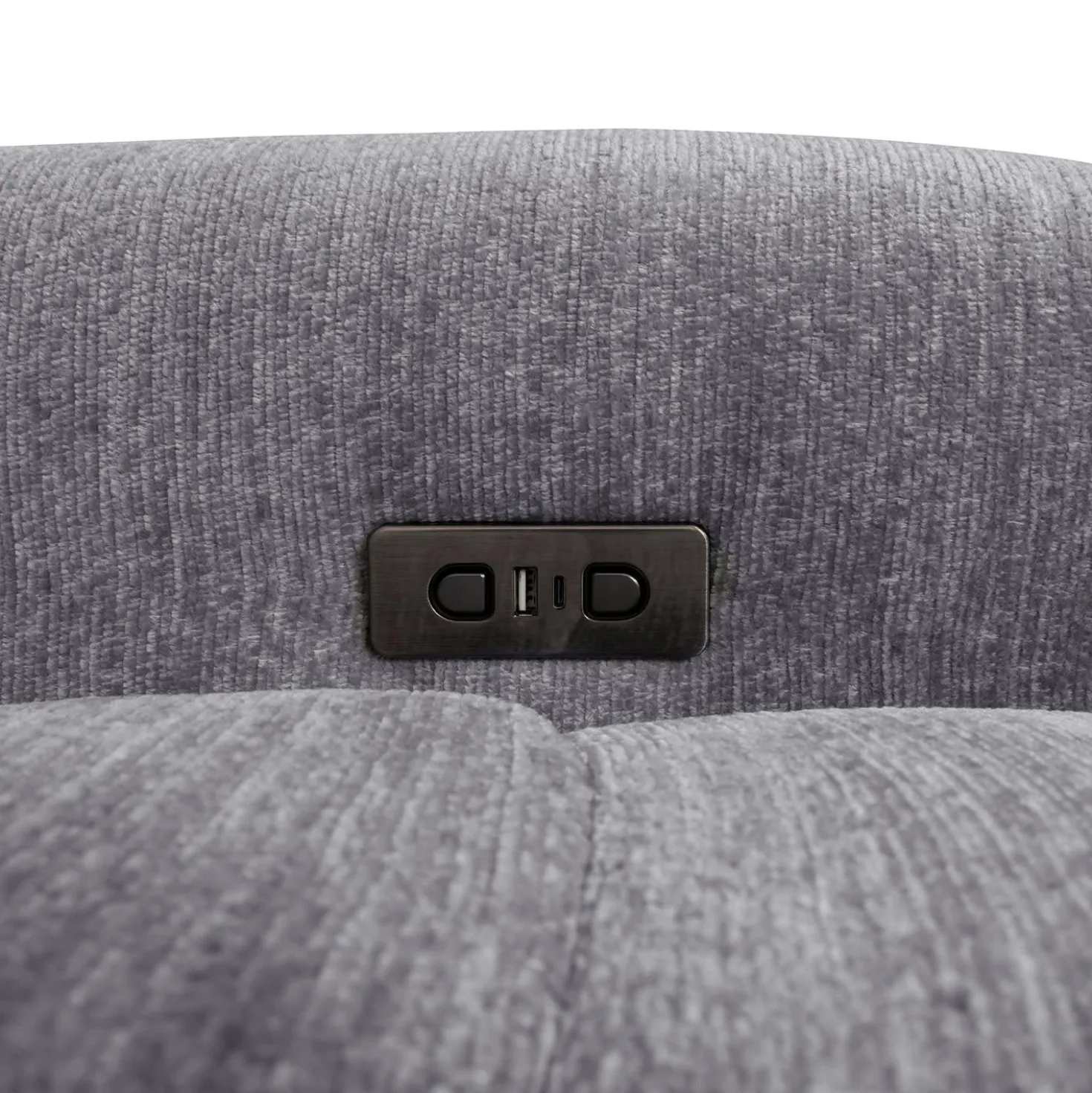Causeuse modulaire électrique inclinable, chaise longue à droite avec rangement, et console - 3 mcx