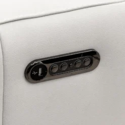 Causeuse modulaire électrique inclinable en cuir véritable avec appui-têtes ajustables – 2 mcx