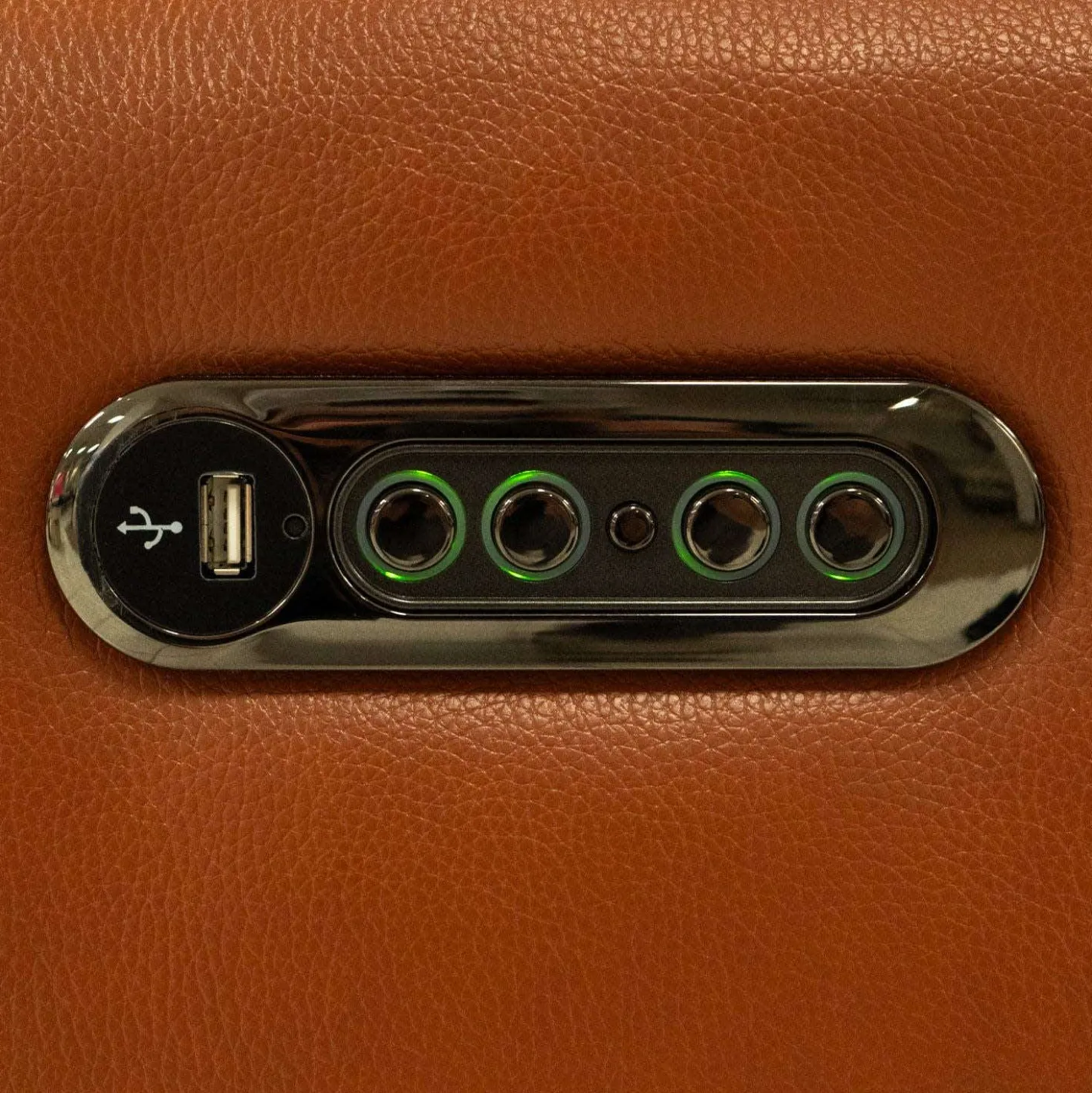 Causeuse modulaire électrique inclinable en cuir véritable avec appui-têtes ajustables – 2 mcx