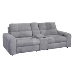Causeuse modulaire électrique inclinable et console - 3 mcx