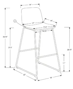 Chaise de bureau - blanc simili-cuir / sureelevee - Monarch