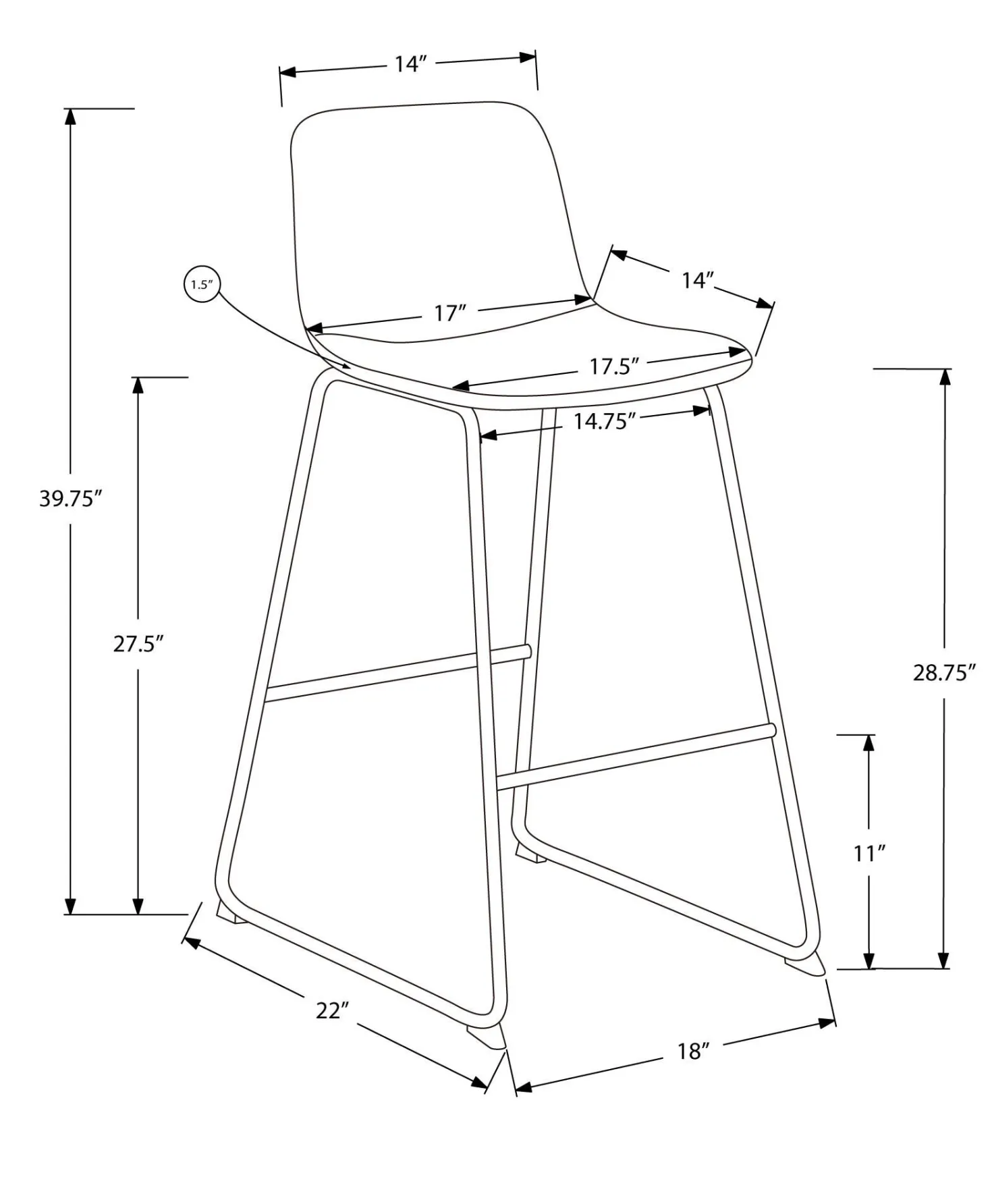 Chaise de bureau - brun simili-cuir / sureelevee - Monarch