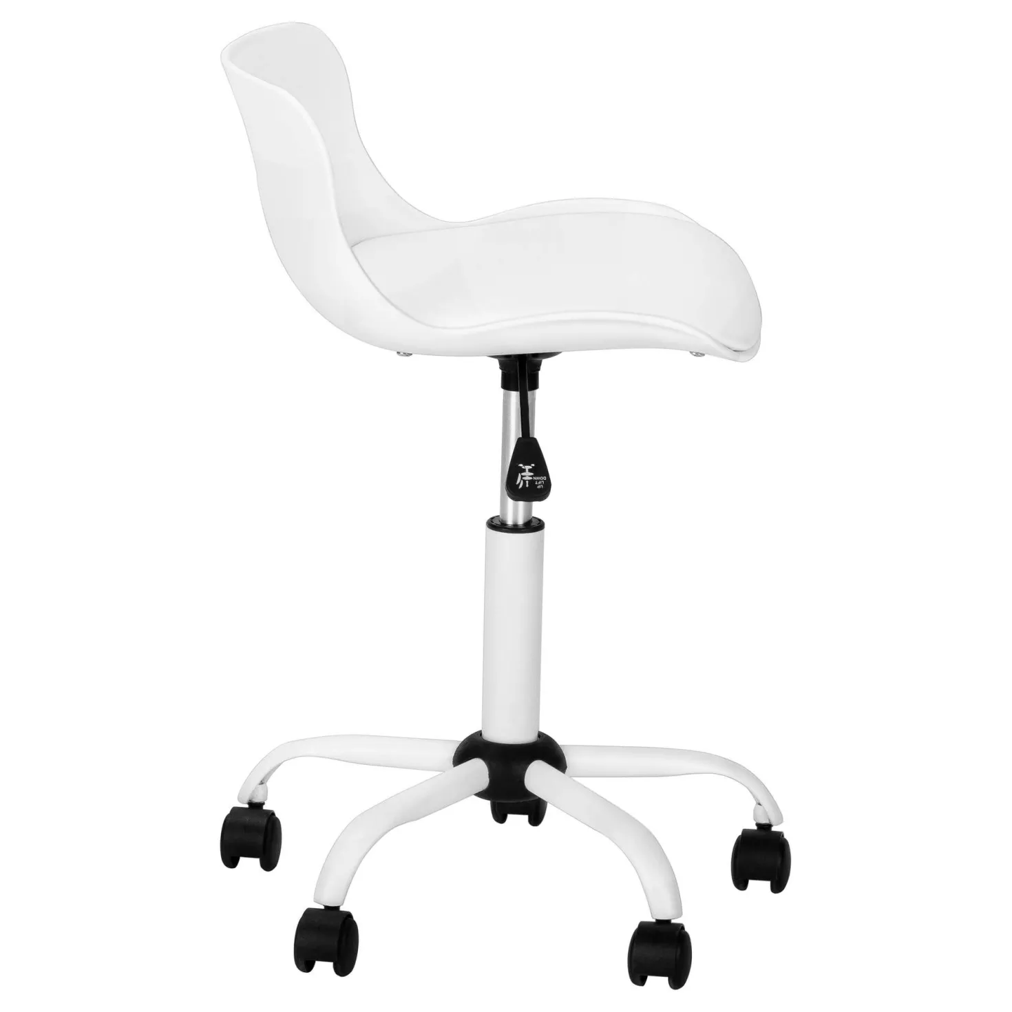Chaise de bureau - juvénile dossier bas - hauteur réglable - blanc - Monarch