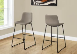 Chaise de bureau - taupe simili-cuir / sureelevee - Monarch