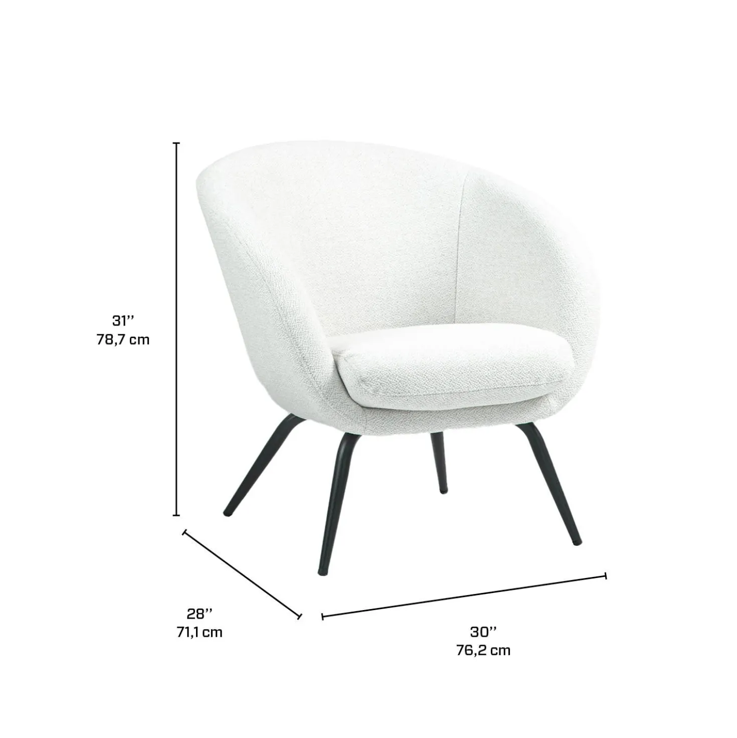 Chaise rembourrée - blanc