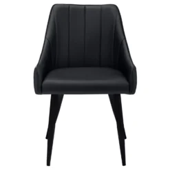 Chaises avec accoudoirs bas (bte de 2) - noir - Monarch