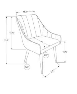 Chaises avec accoudoirs bas (bte de 2) - noir - Monarch