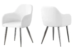 Chaises avec accoudoirs (bte de 2) - blanc - Monarch