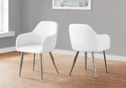 Chaises avec accoudoirs (bte de 2) - blanc - Monarch
