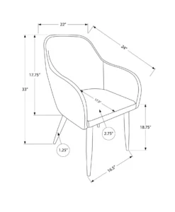 Chaises avec accoudoirs (bte de 2) - blanc - Monarch