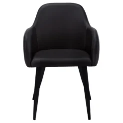 Chaises avec accoudoirs (bte de 2) - noir - Monarch