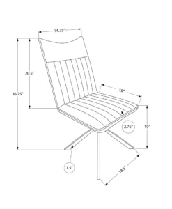 Chaises avec piètement araignée chromé (bte de 2) - noir - Monarch