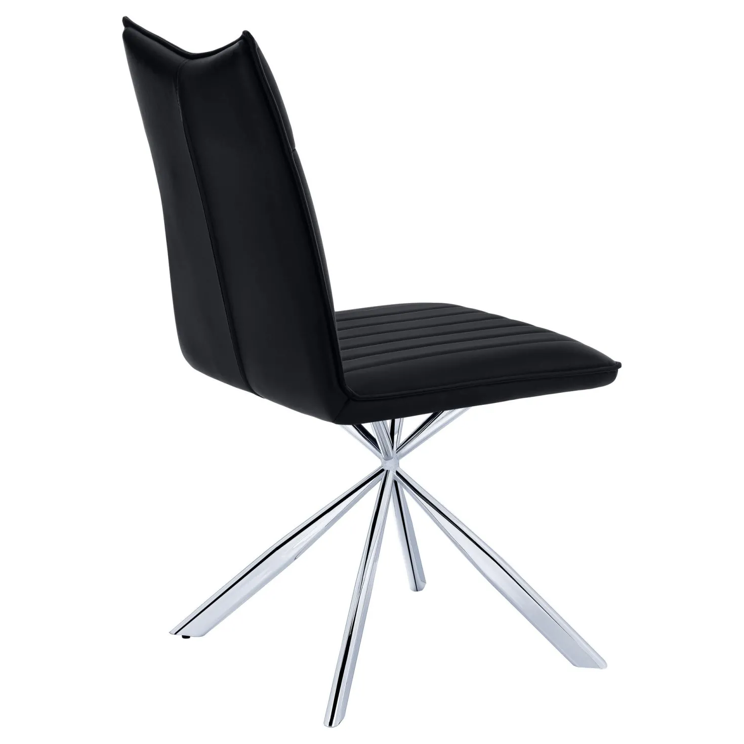 Chaises avec piètement araignée chromé (bte de 2) - noir - Monarch