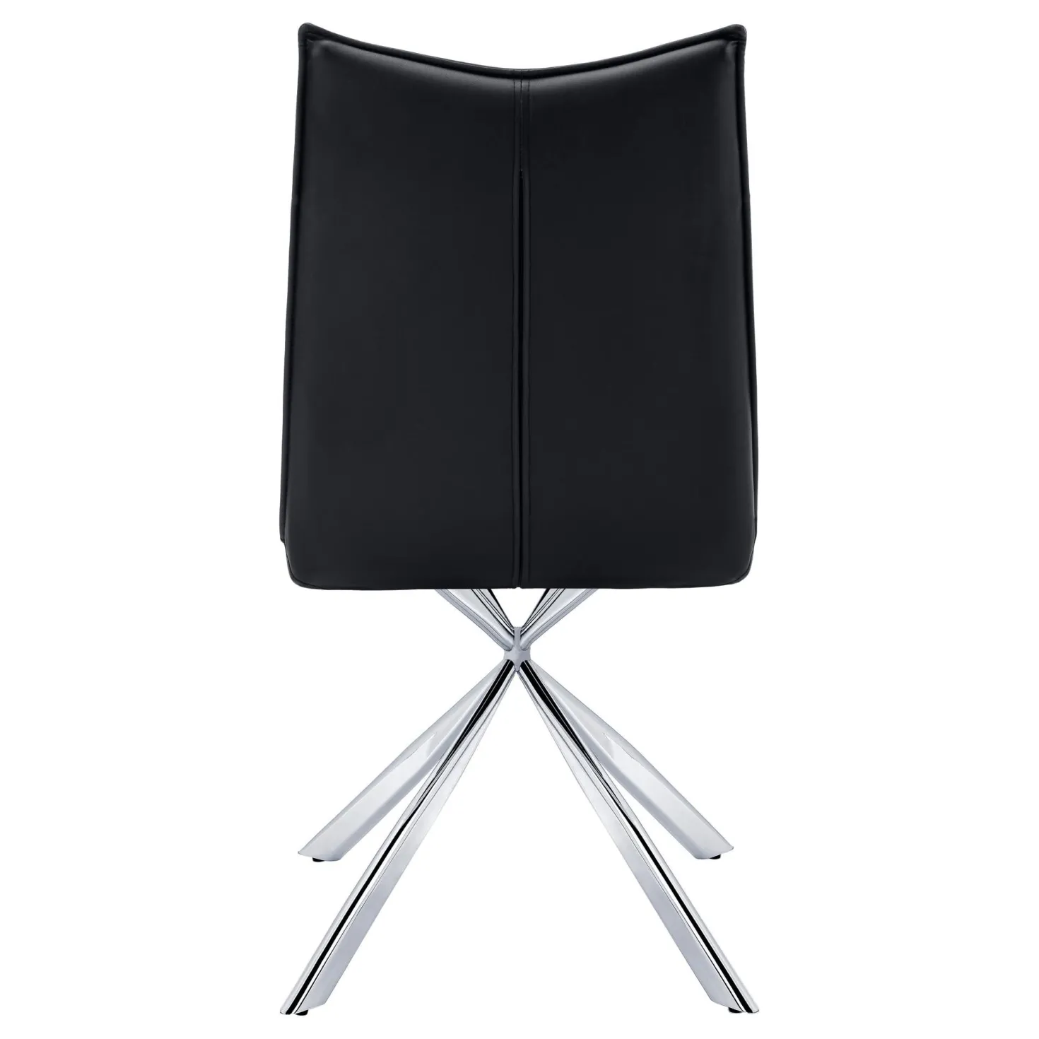 Chaises avec piètement araignée chromé (bte de 2) - noir - Monarch