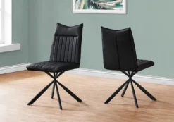 Chaises avec piètement araignée noir (bte de 2) - noir - Monarch