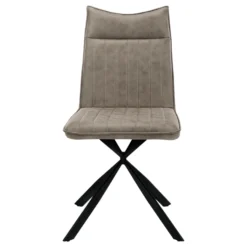Chaises avec piètement araignée noir (bte de 2) - taupe - Monarch