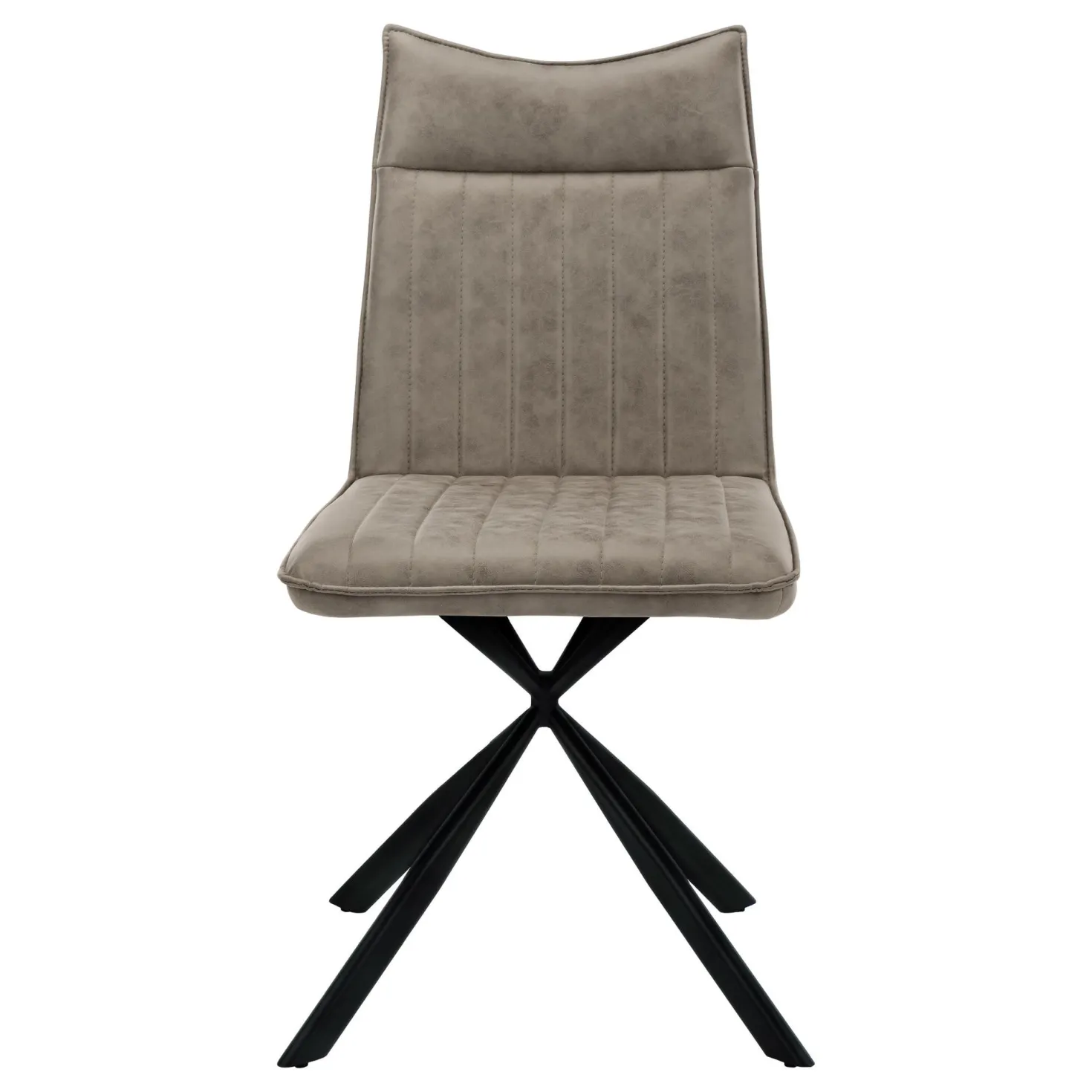 Chaises avec piètement araignée noir (bte de 2) - taupe - Monarch