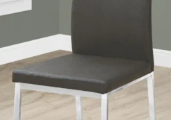 Chaises avec piètement chromé (bte de 2) - gris - Monarch