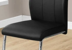 Chaises avec piètement chromé (bte de 2) - noir - Monarch
