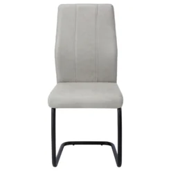 Chaises avec piètement noir (bte de 2) - gris - Monarch