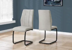 Chaises avec piètement noir (bte de 2) - gris - Monarch