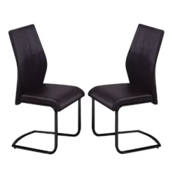 Chaises avec piètement noir (bte de 2) - noir