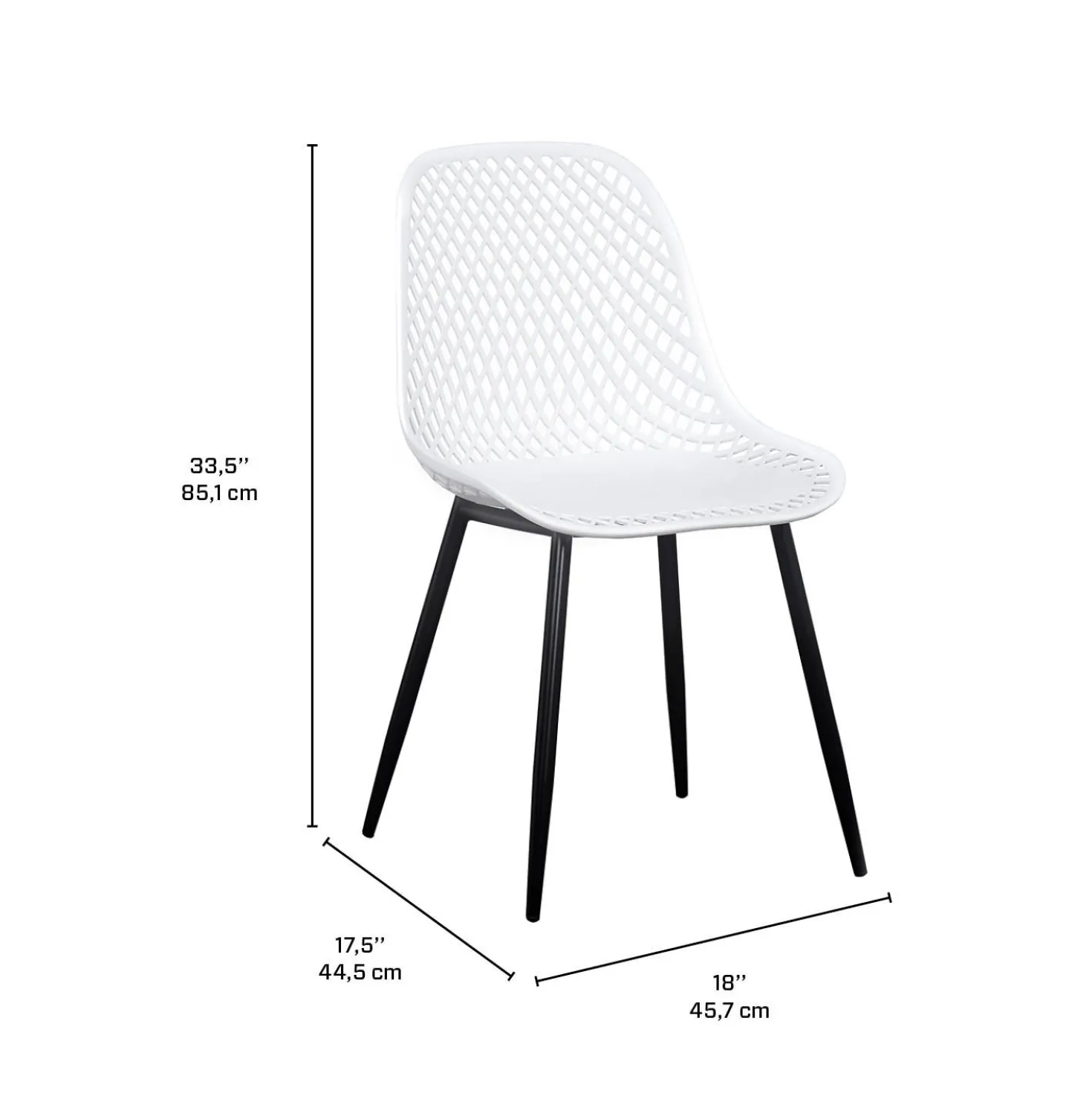 Chaises (bte de 2) - blanc