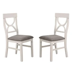 Chaises (bte de 2) - blanc & gris