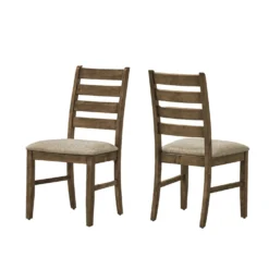 Chaises (bte de 2) - brun & beige - Monarch
