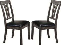 Chaises (bte de 2) - brun foncé