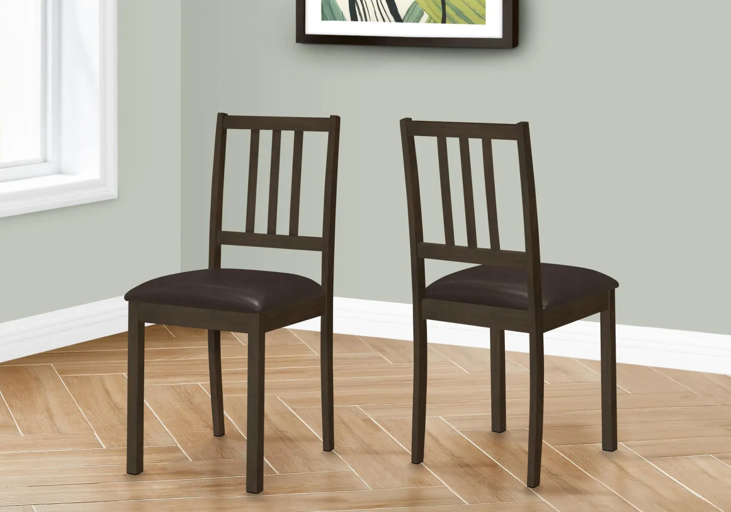 Chaises (bte de 2) - brun foncé - Monarch