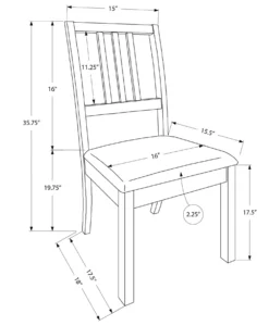 Chaises (bte de 2) - brun foncé - Monarch