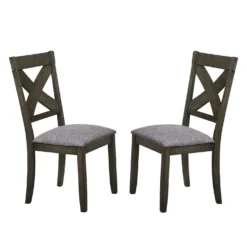 Chaises (bte de 2) - brun & gris