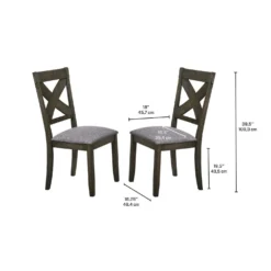 Chaises (bte de 2) - brun & gris