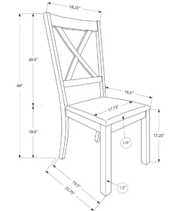 Chaises (bte de 2) - brun - Monarch