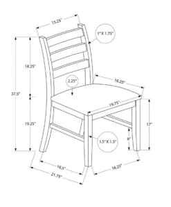 Chaises (bte de 2) - brun & noir - Monarch