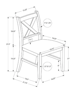 Chaises (bte de 2) - brun & noir - Monarch