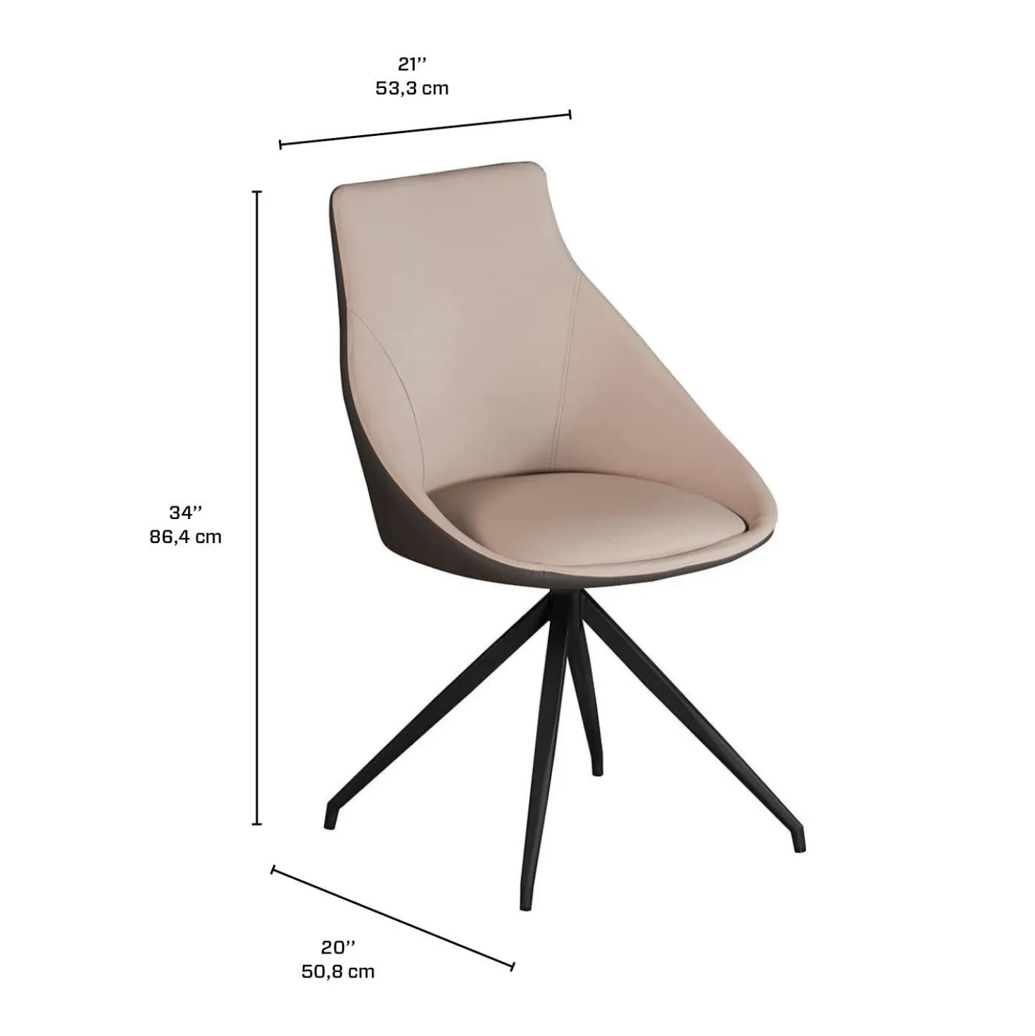 Chaises (bte de 2) - crème & gris