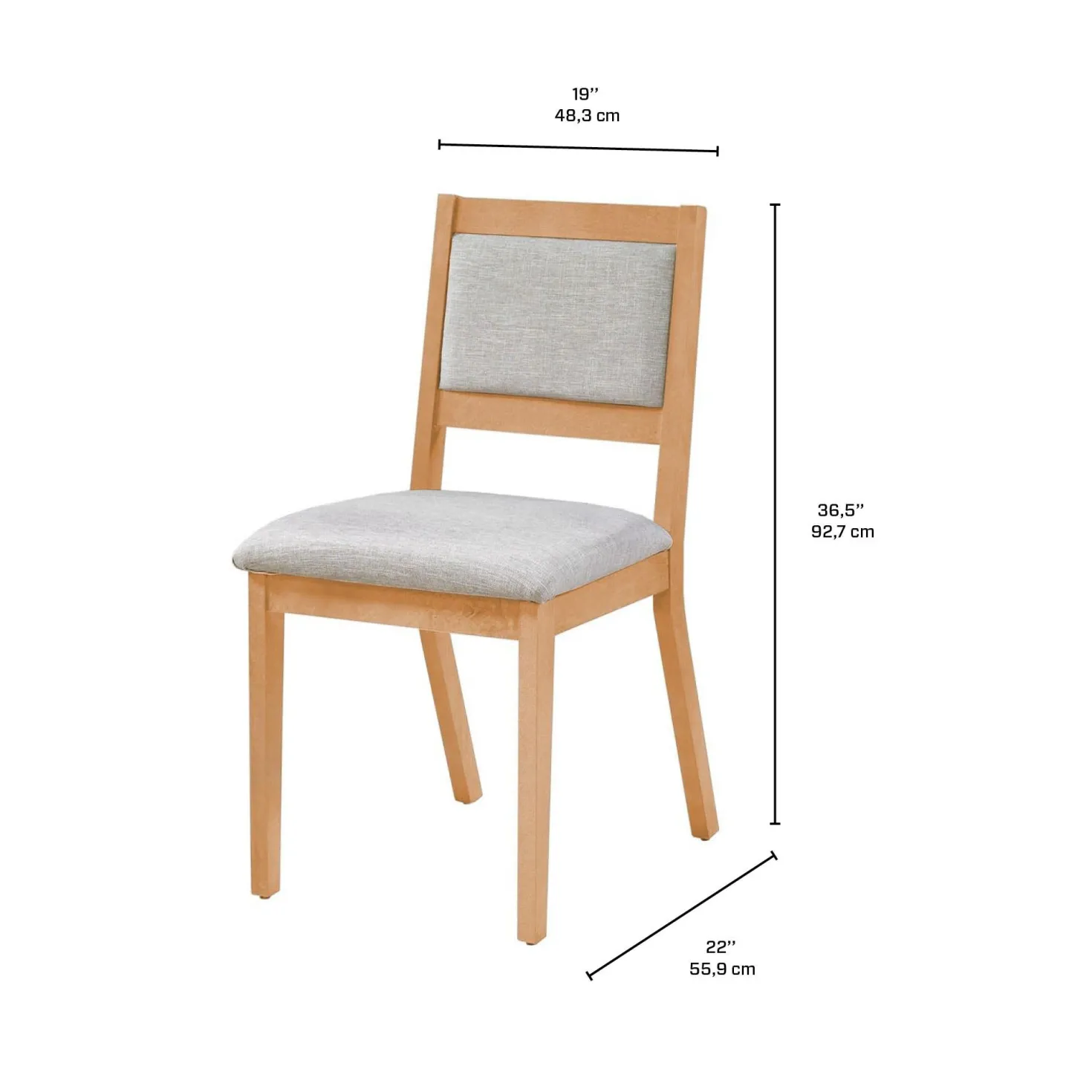 Chaises (bte de 2) - grège