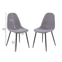 Chaises (bte de 2) - gris