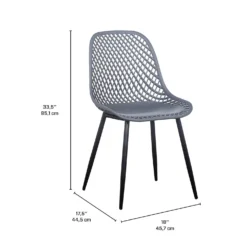 Chaises (bte de 2) - gris