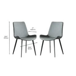 Chaises (bte de 2) - gris