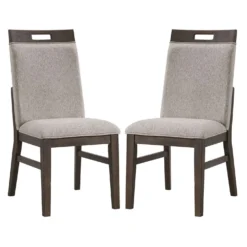 Chaises (bte de 2) - gris & brun