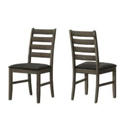 Chaises (bte de 2) - gris & noir - Monarch