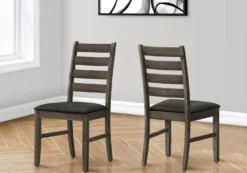 Chaises (bte de 2) - gris & noir - Monarch