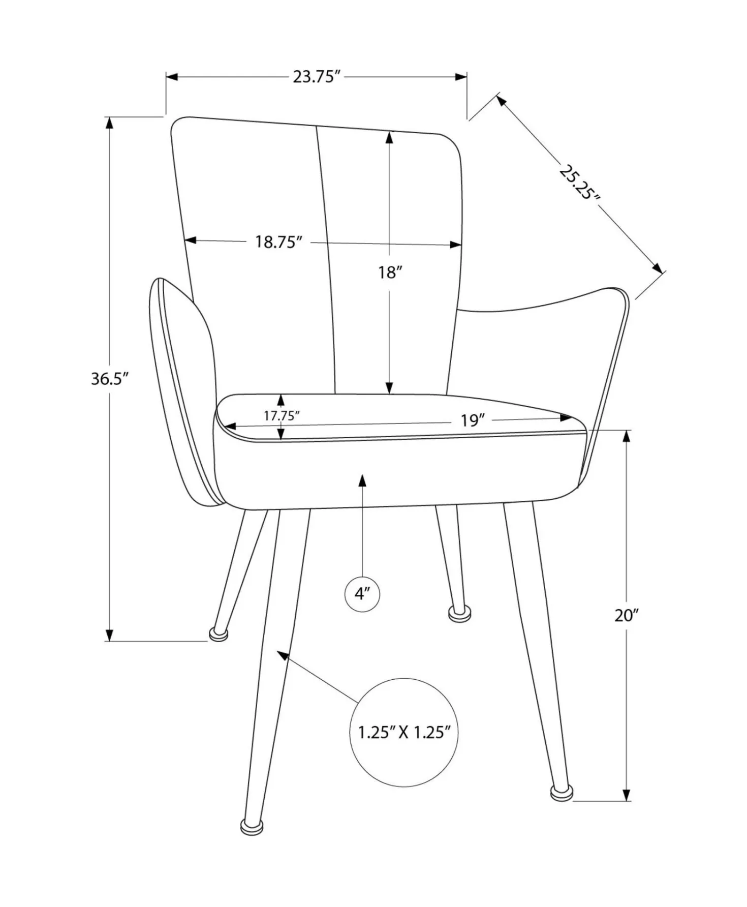 Chaises (bte de 2) - Monarch