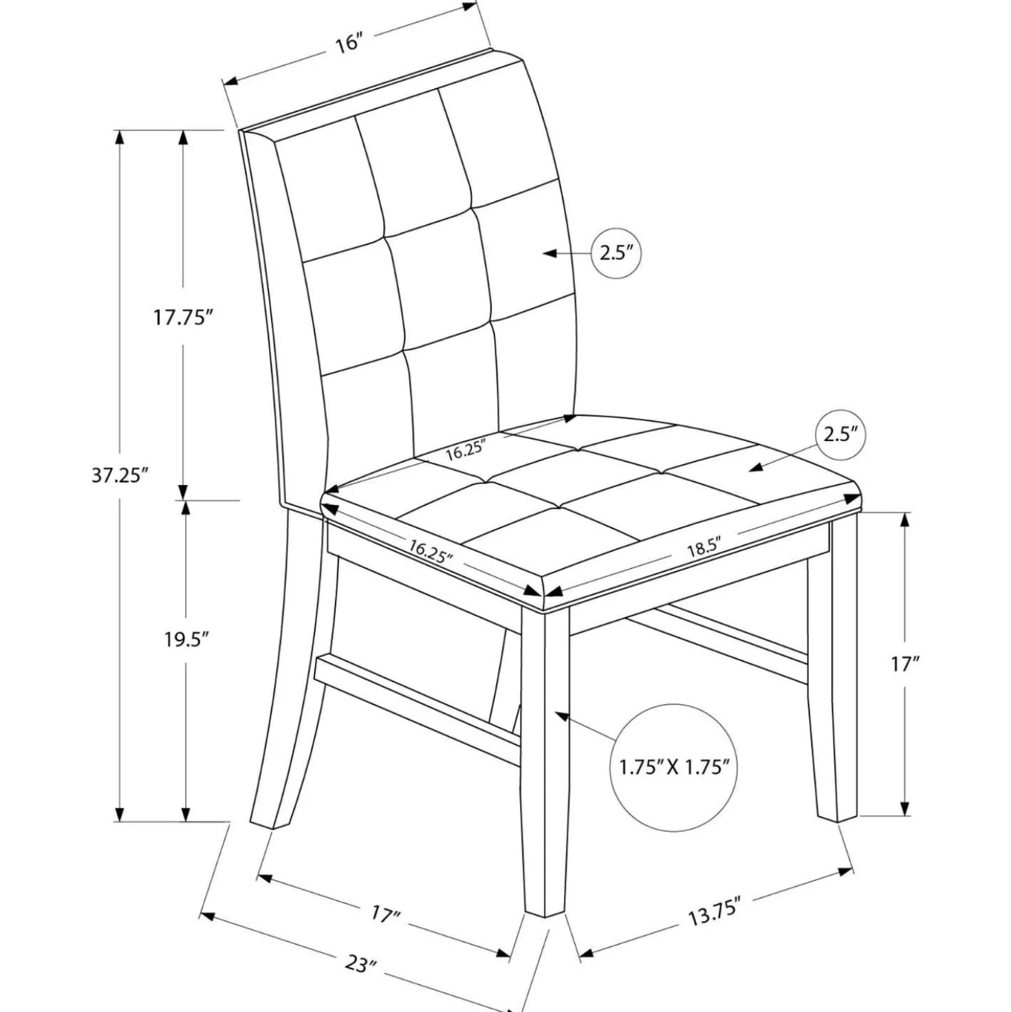 Chaises (bte de 2) - Monarch