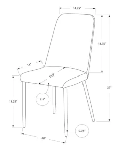 Chaises (bte de 2) - noir - Monarch