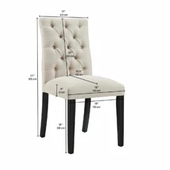 Chaises capitonnées (bte de 2) - beige